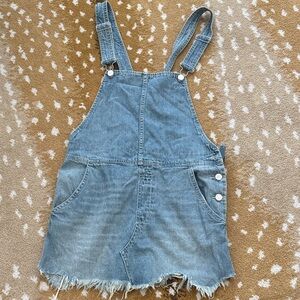 Free People Blue Denim Womens Jean Overalls Dress